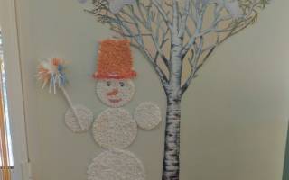 Аппликация «снеговик» с шаблонами и трафаретами для детей