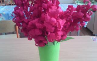 Гиацинт из гофрированной бумаги своими руками: красивый подарок для мамы