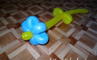 Цветок из шарика-колбаски: аэродизайн не только для профессионалов