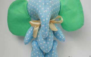 Большие фигурки из резинок: мастерим милого слоника