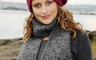 Шапка платочной вязкой для суровых зимних деньков