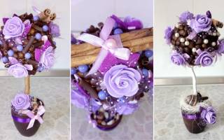 Топиарии из цветов: создаем нежность из подручных материалов