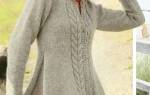 Асимметричный кардиган спицами от а до я