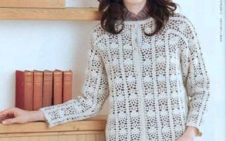 Реглан крючком сверху: модели со схемами для быстрого вязания свитера