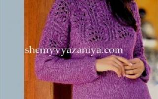 Ажурная туника спицами: просто и оригинально