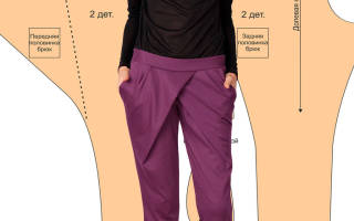 Выкройка брюк с запахом на любую женскую фигуру