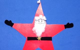 Аппликация «дед мороз» для украшения новогодней елки