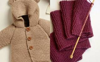 Платочная вязка спицами для новичков в рукоделии