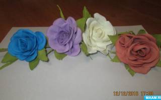 Роза из фоамирана: учимся работать с пластичной замшей