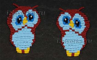 Сова из бисера: брелок, брошь и объемная фигурка
