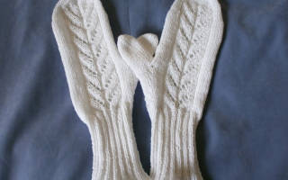 Ажурные варежки спицами: схемы с описанием и фото