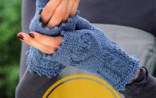 Митенки спицами для начинающих для защиты от сильных морозов