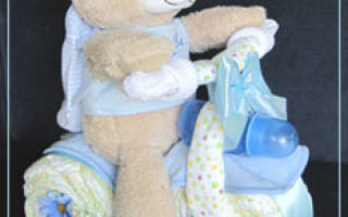 Велосипед из памперсов: оригинальный подарок для малыша