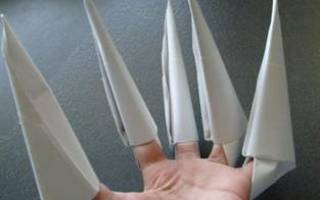 Как сделать когти из бумаги: готовимся к карнавальной вечеринке