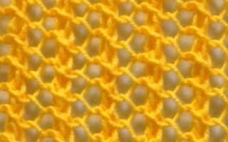 Cетка спицами со схемой и описанием каждого шага