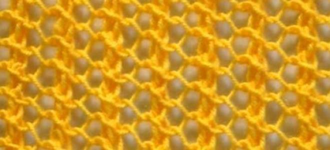 Cетка спицами со схемой и описанием каждого шага