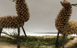 Олень из шишек: поделка из даров леса