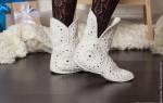 Сапожки из мотивов крючком со схемами на каждый день