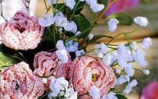 Роза крючком: схема вязания оригинального декора для спальни