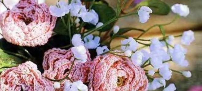 Роза крючком: схема вязания оригинального декора для спальни