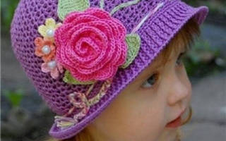 Панамка крючком для девочки со схемой и описанием работы
