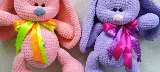 Зайка крючком: схема с описанием поэтапного вязания