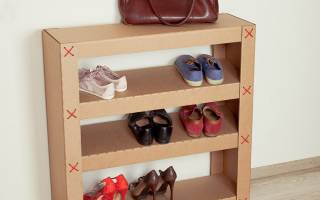 Подставка для обуви своими руками на примере нескольких материалов