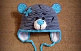 Мастер-класс по шапке тедди крючком с понятными схемами