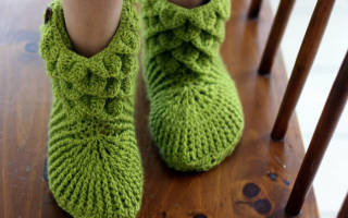 Боты «крокодильчики» крючком со схемой и подробным описанием выполнения работы