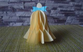 Колокольчик из бумаги своими руками для составления красивой цветочной композиции