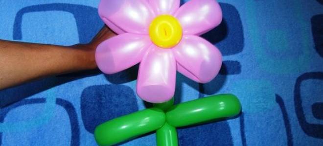 Цветок из шарика-колбаски: аэродизайн не только для профессионалов