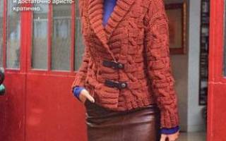 Шалевый воротник спицами для новичков в рукоделии