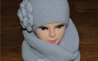 Комплект шапка и снуд спицами: модные и теплые обновки