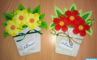 Открытка c 8 марта своими руками в подарок маме